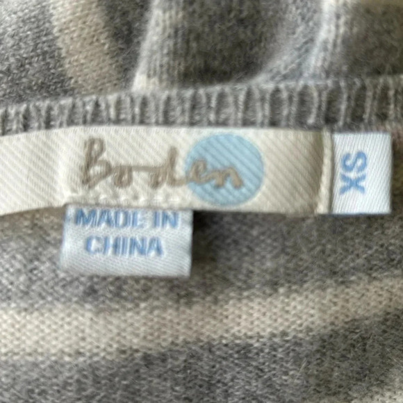 Boden 100% cashmere gray striped sweater Size XS - Picture 4 of 7
